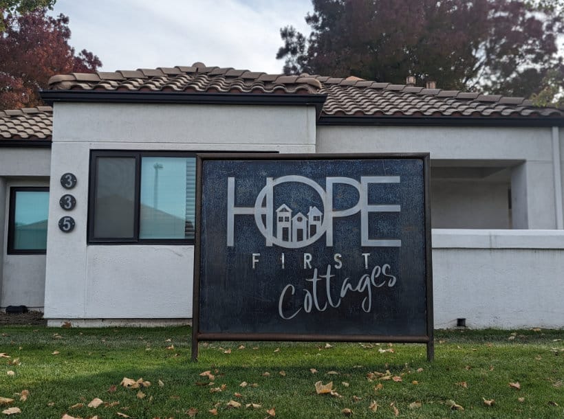 Hope First Cottages Sign