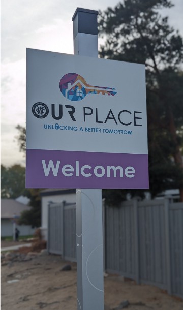 Welcome Sign at Our Place in Sparks, Nevada